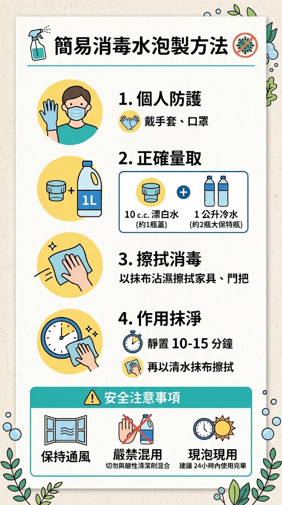 消毒水泡製